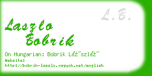 laszlo bobrik business card